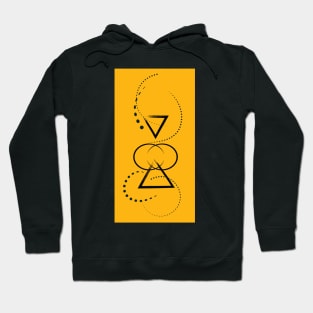 Yellow Love Pattern Hoodie